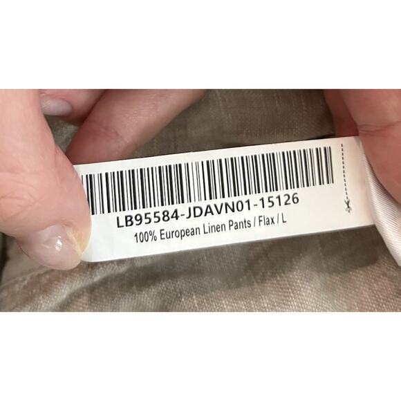 Quince Beige Flax 100% European Linen Women's Pants Size Large - Picture 5 of 6